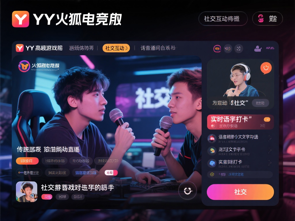 除了卓越的游戏体验，YY火狐电竞版将社交互动提升到